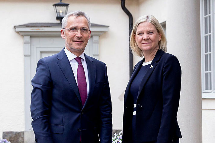 NATO Secretary General Jens Stoltenber and Prime Minister Magdalena Andersson