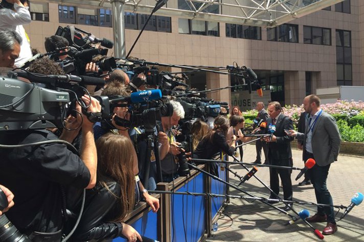 Prime Minister Stefan Löfven at the European Council meeting on 28–29 June.