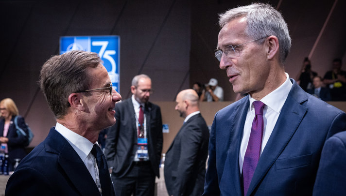 Prime Minister Ulf Kristersson and NATO Secretary General Jens Stoltenberg.