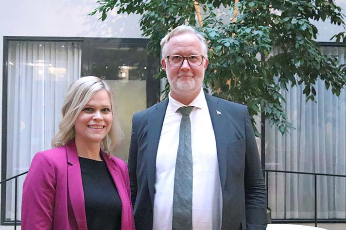 Paulina Brandberg is Minister for Gender Equality and Deputy Minister for Employment. Johan Pehrson is Minister for Employment and Integration and head of ministry.