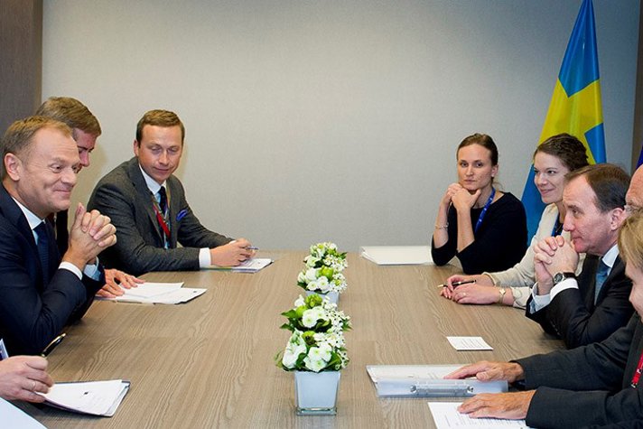 Prime Minister Stefan Löfven met the President of the European Council Donald Tusk ahead of the meeting