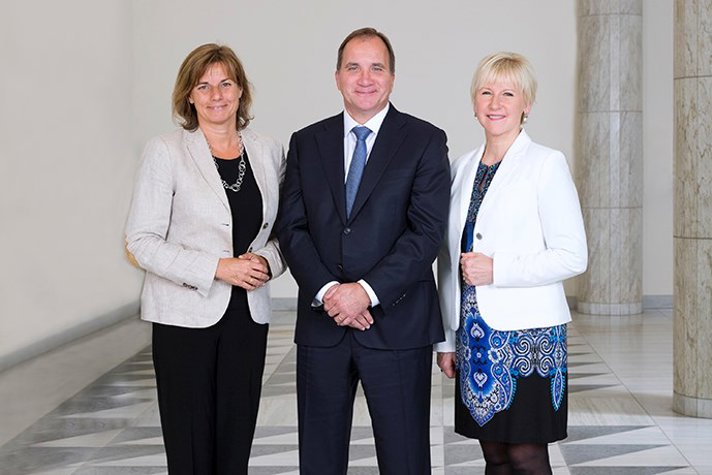 Minister for International Development Co-operation, Ms Isabella Lövin, Prime Minister Mr Stefan Löfven, Minister for Foreign Affairs, Ms Margot Wallström