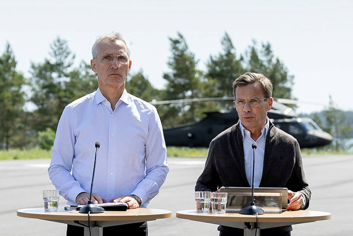 NATO Secretary General Jens Stoltenberg and Prime Minister Ulf Kristersson.