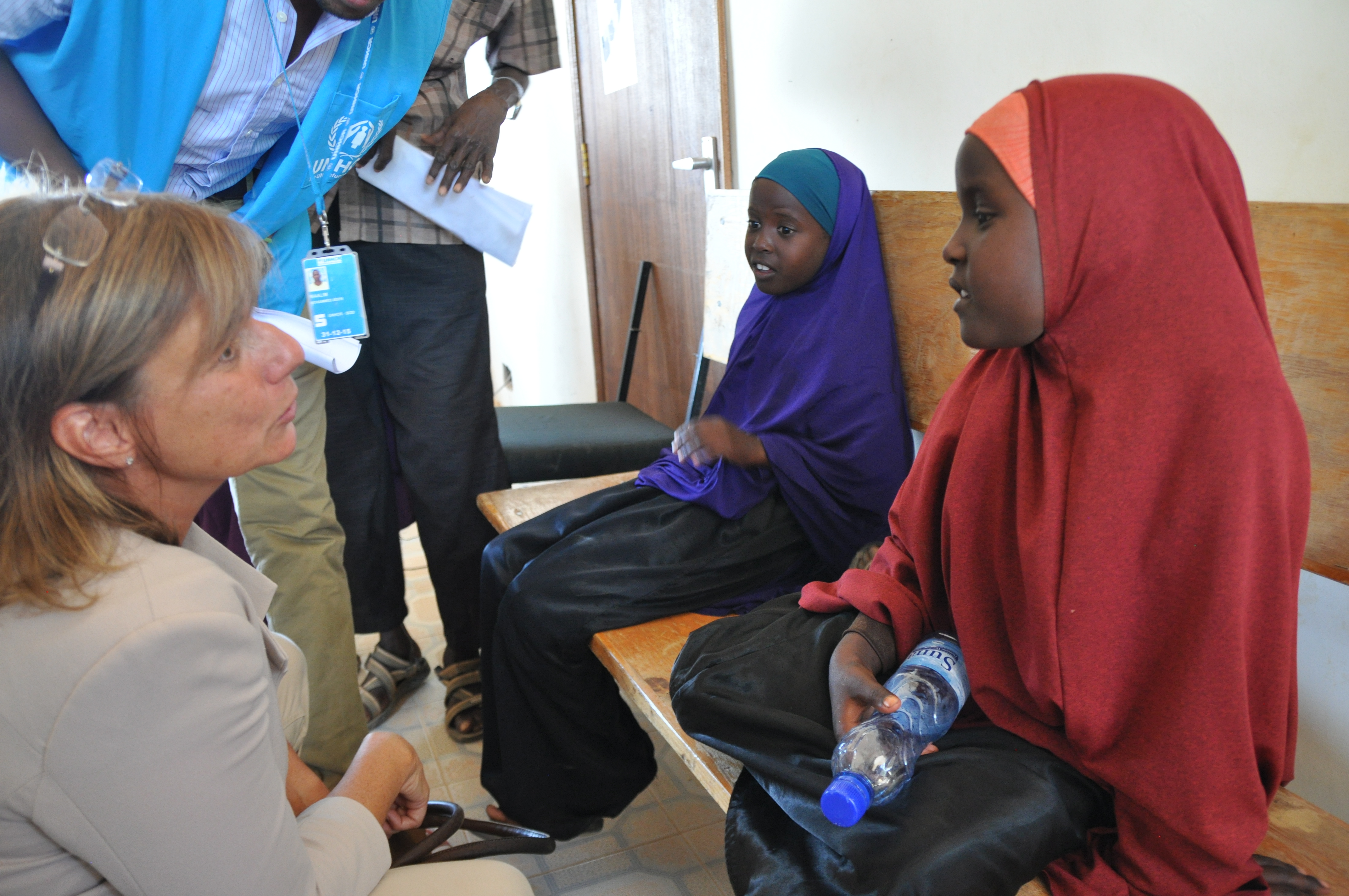 Isabella Lövin, Minister for International Development Cooperation and Climate, in the Dadaab refugee camp in Kenya. Isabella Lövin, Minister for International Development Cooperation and Climate, in the Dadaab refugee camp in Kenya.