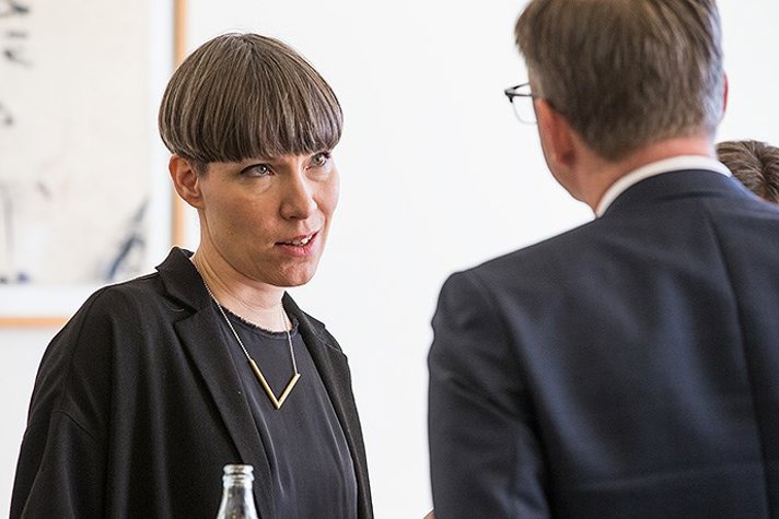Darja Isaksson, member of the National Innovation Council, and Minister for Enterprise and Innovation Mikael Damberg. 