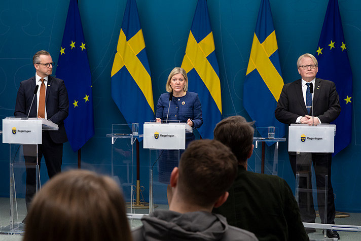 Magdalena Andersson, Mikael Damberg and Peter Hultqvist.