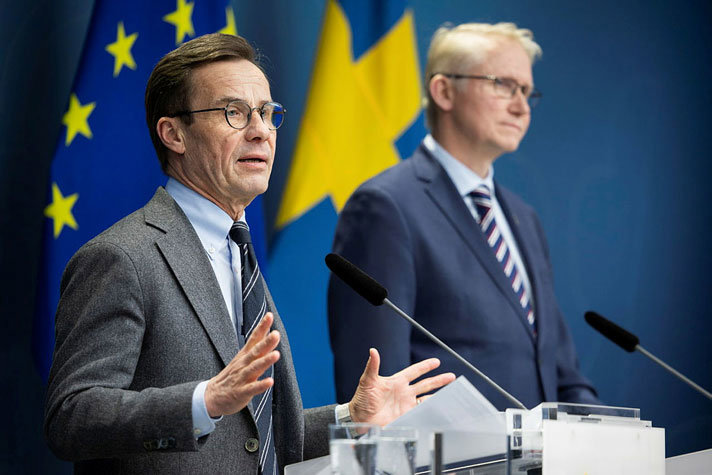 Prime Minister Ulf Kristersson and Mikael Tofvesson