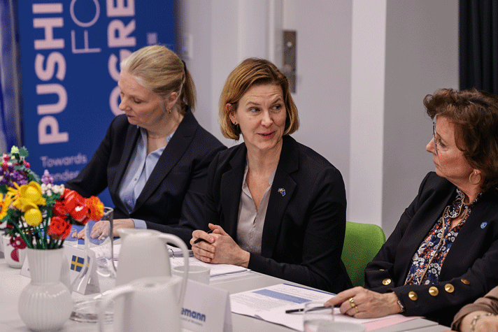Minister for Gender Equality Nina Larsson participated in a Nordic ministerial meeting in New York.