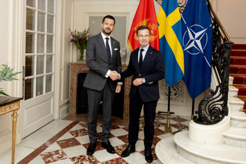 Prime Minister Ulf Kristersson and President of Montenegro Jakov Milatović.