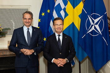 Swedish Prime Minister Ulf Kristersson received Prime Minister Kyriakos Mitsotakis of Greece.