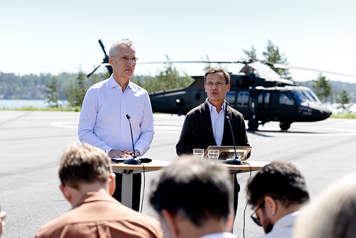 NATO Secretary General Jens Stoltenberg and Prime Minister Ulf Kristersson. 