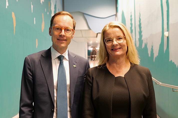Minister for Education Mats Persson and Minister for Schools Lotta Edholm.