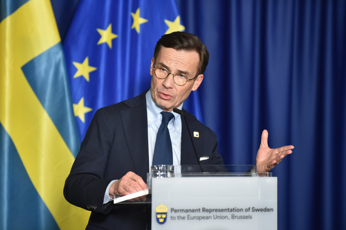Prime Minister Ulf Kristersson, pressbriefing